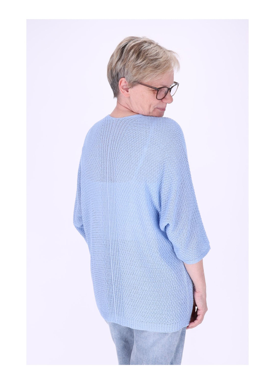 Strickjacke Damen offen 3/4 Arm
