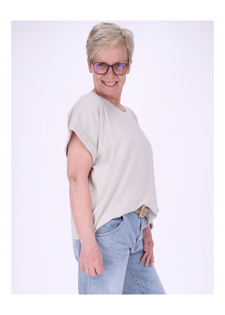 T-Shirt Damen Rundhals Smiley