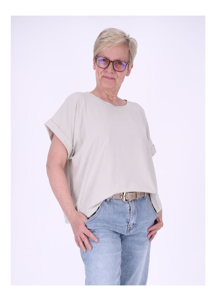 T-Shirt Damen Rundhals Smiley