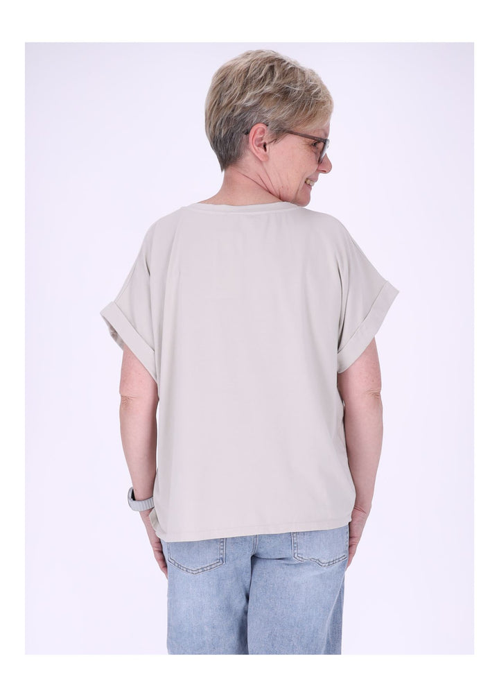 T-Shirt Damen Rundhals Smiley