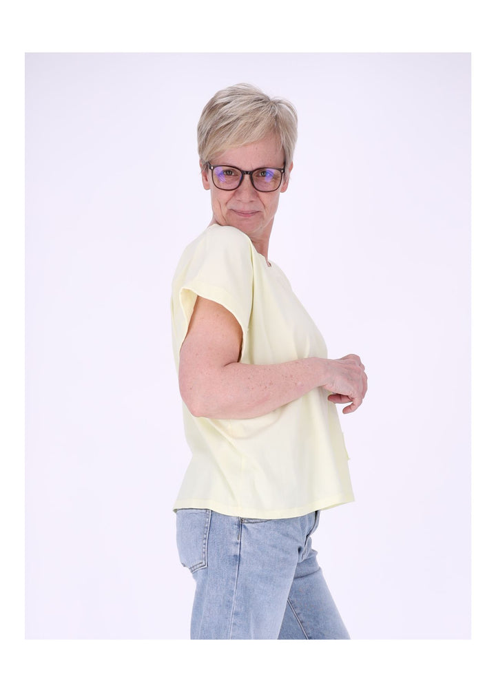 T-Shirt Damen Rundhals Smiley