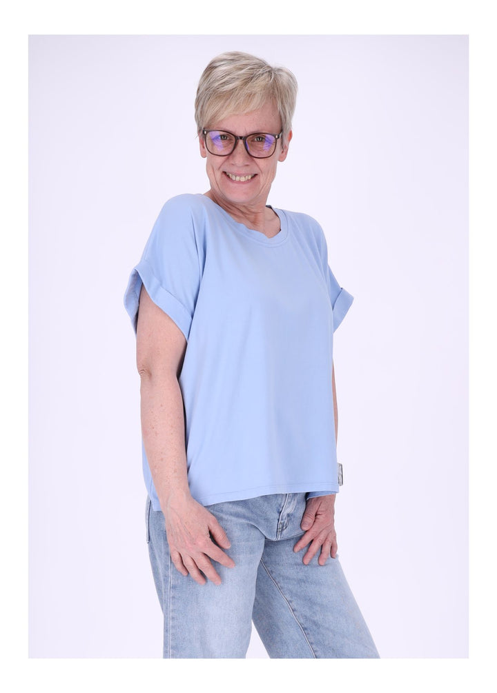 T-Shirt Damen Rundhals Smiley