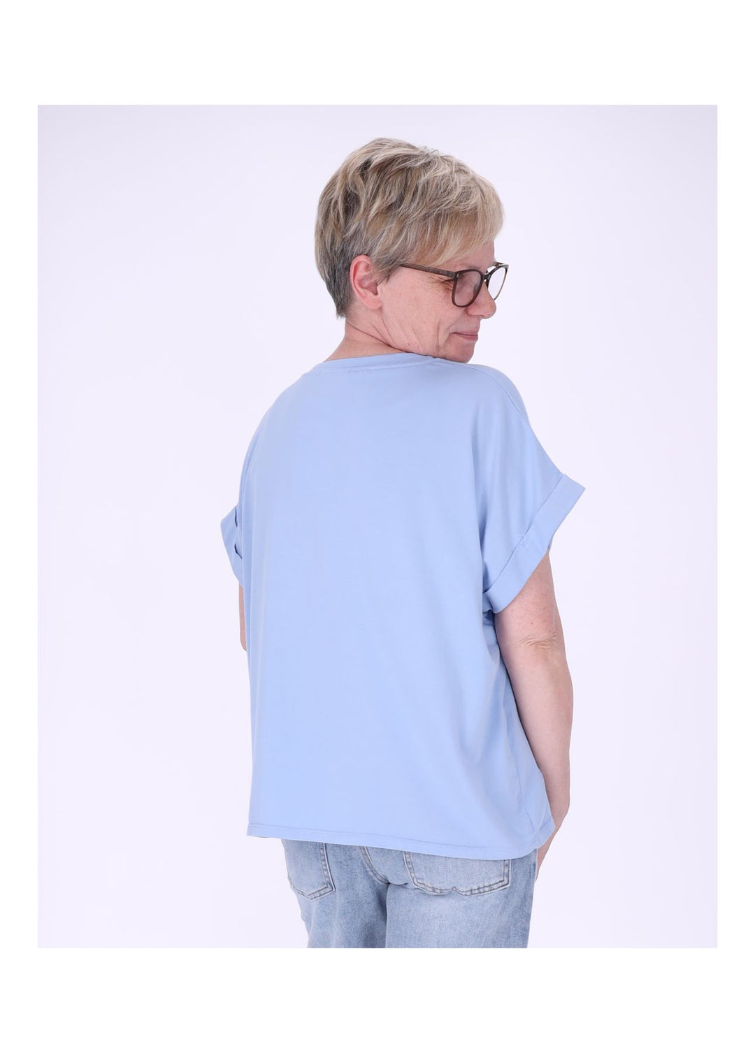 T-Shirt Damen Rundhals Smiley