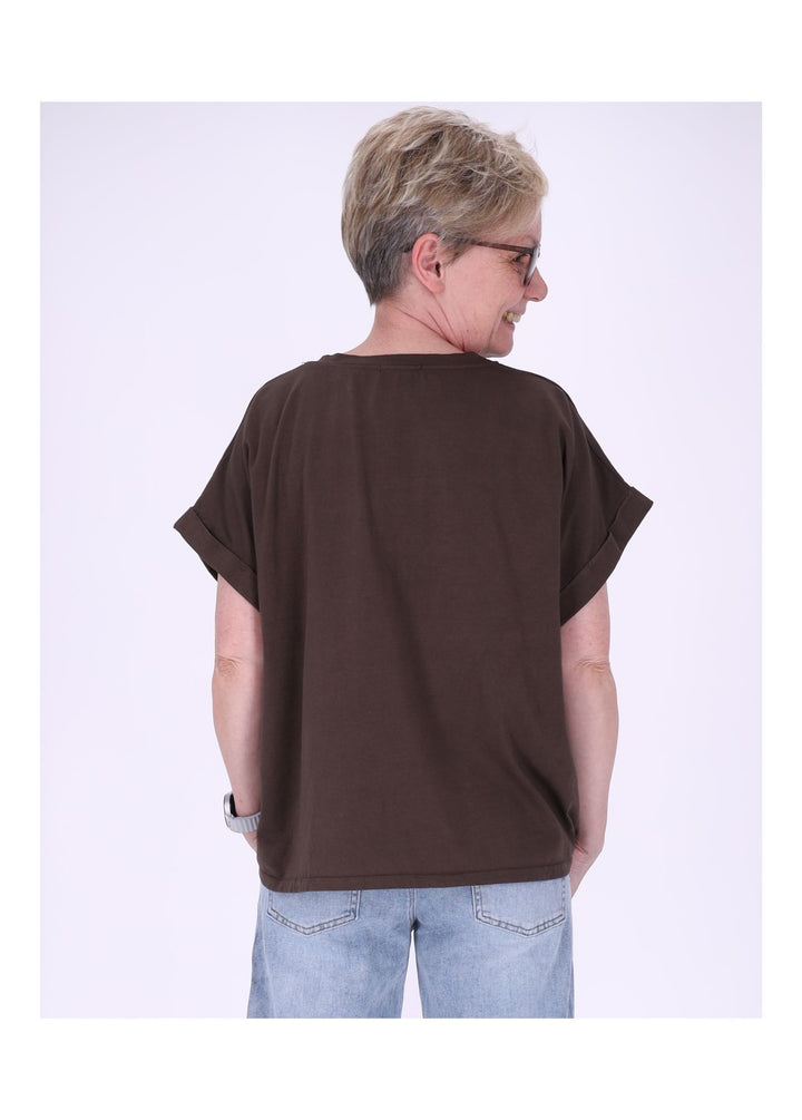 T-Shirt Damen Rundhals Smiley
