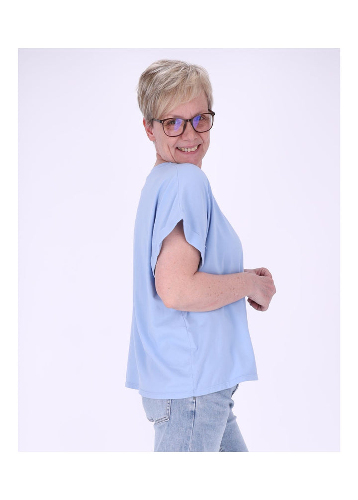 T-Shirt Damen Rundhals Smiley