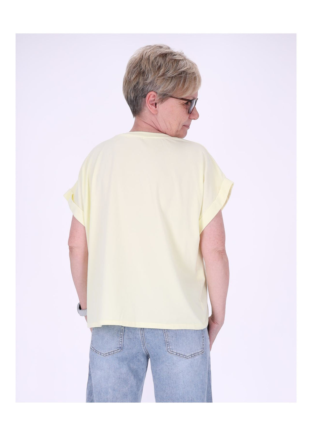T-Shirt Damen Rundhals Smiley