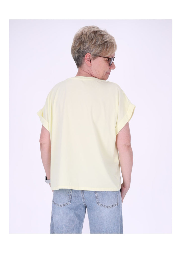 T-Shirt Damen Rundhals Smiley