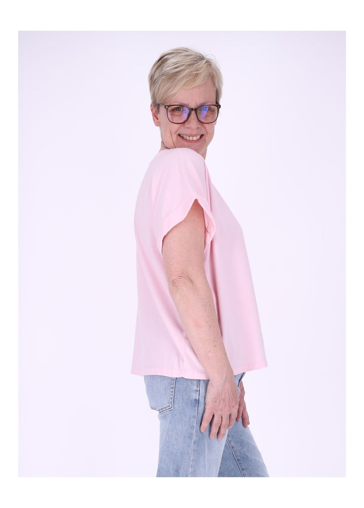 T-Shirt Damen Rundhals Smiley