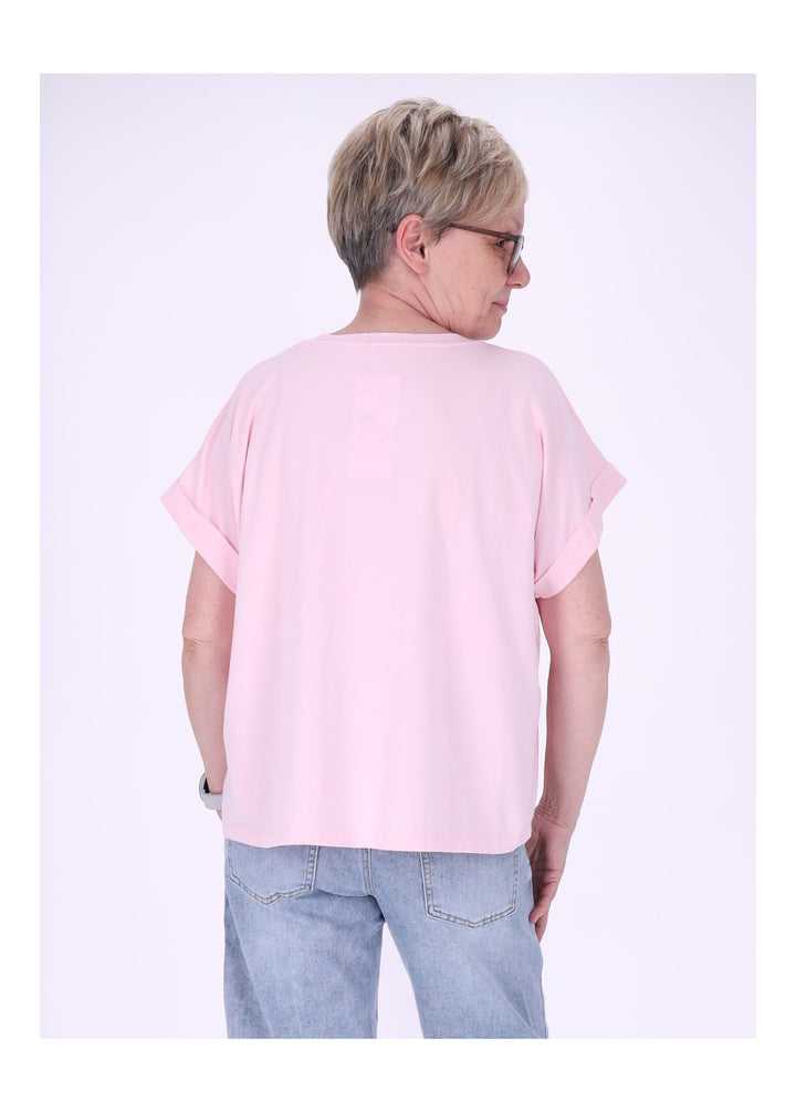 T-Shirt Damen Rundhals Smiley
