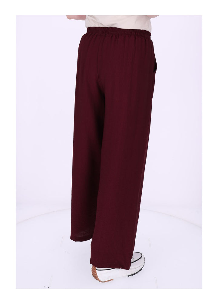 Hose Damen Viskose Gummizug weites Bein
