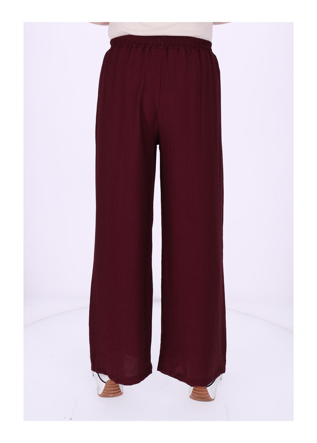Hose Damen Viskose Gummizug weites Bein