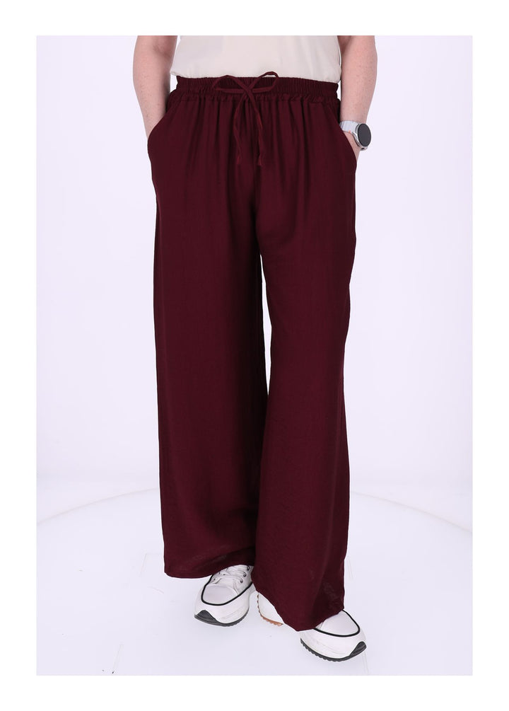 Hose Damen Viskose Gummizug weites Bein
