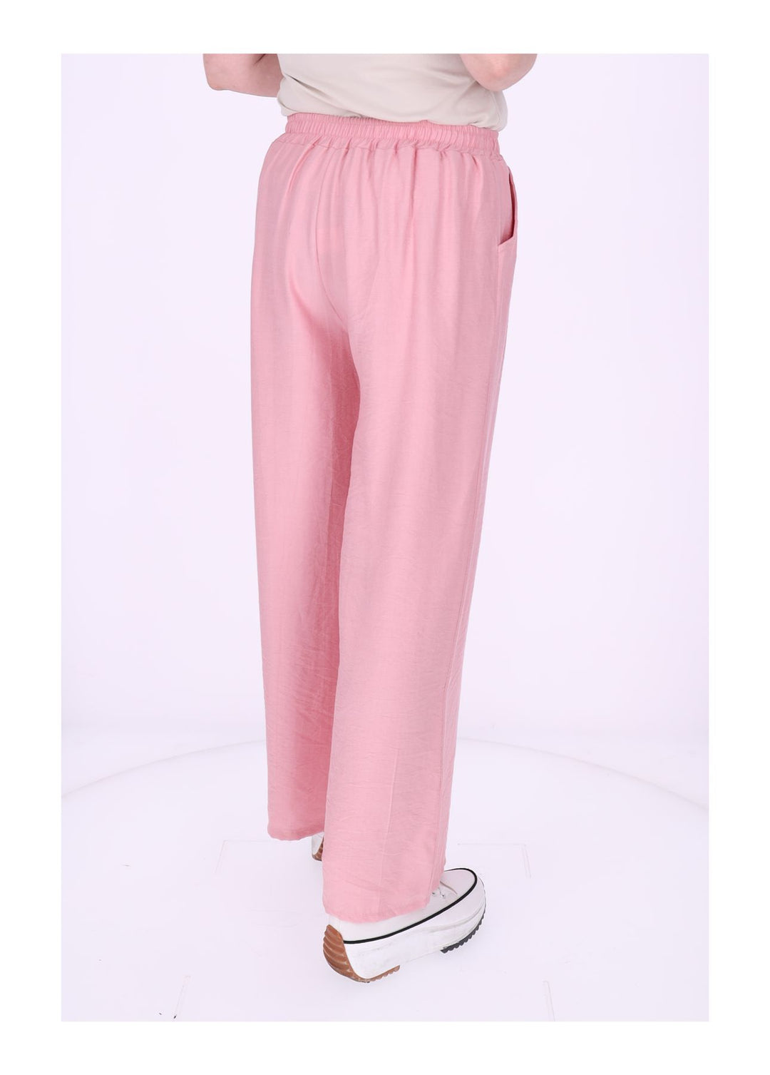 Hose Damen Viskose Gummizug weites Bein