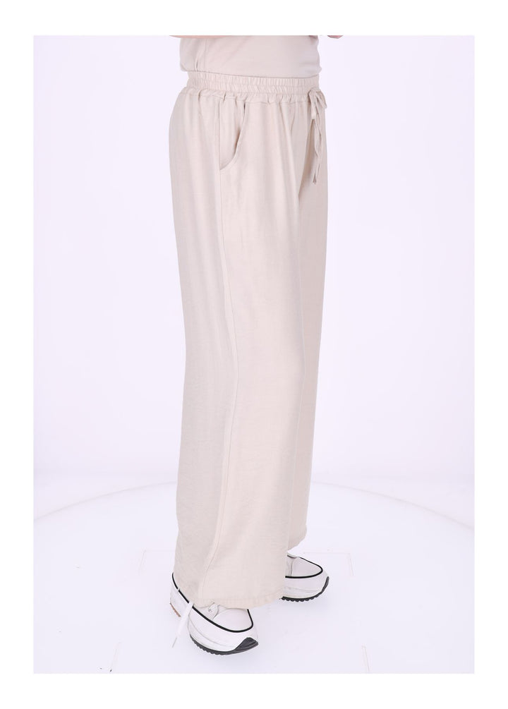 Hose Damen Viskose Gummizug weites Bein