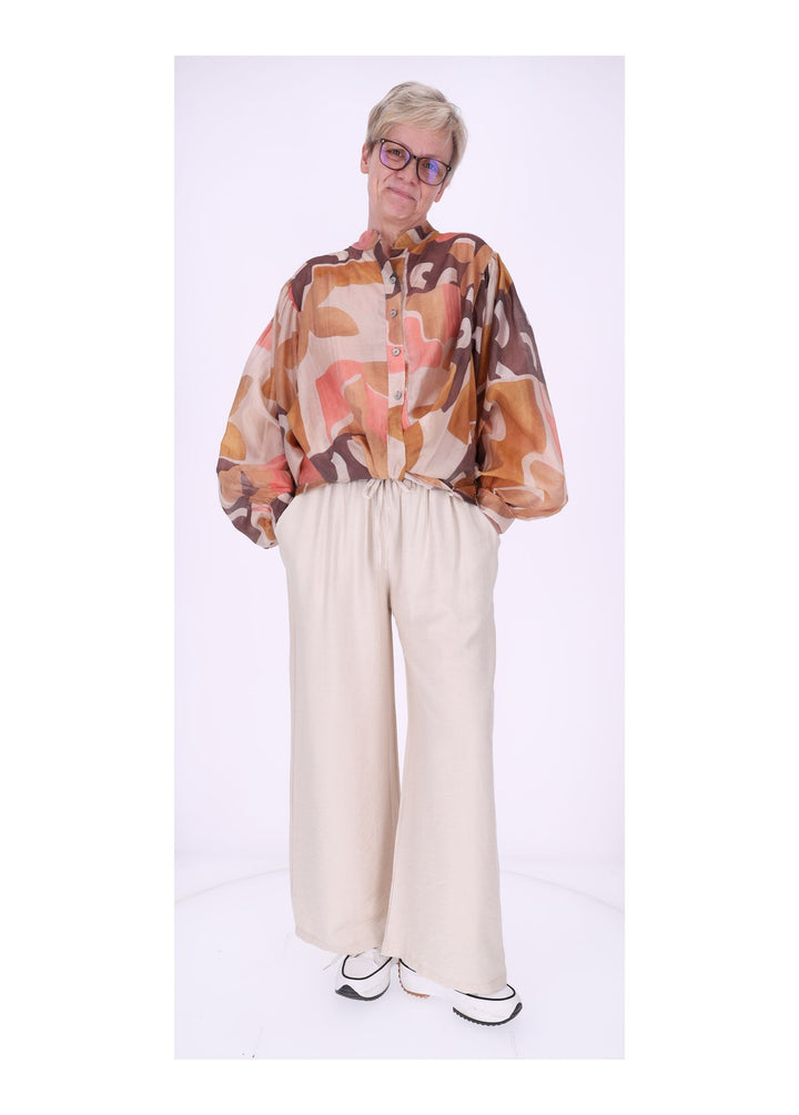 Bluse Damen Langarm AOP grafisch