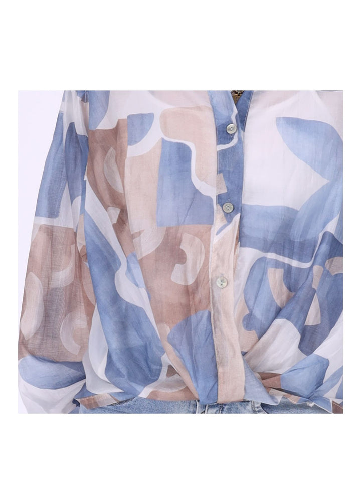 Bluse Damen Langarm AOP grafisch