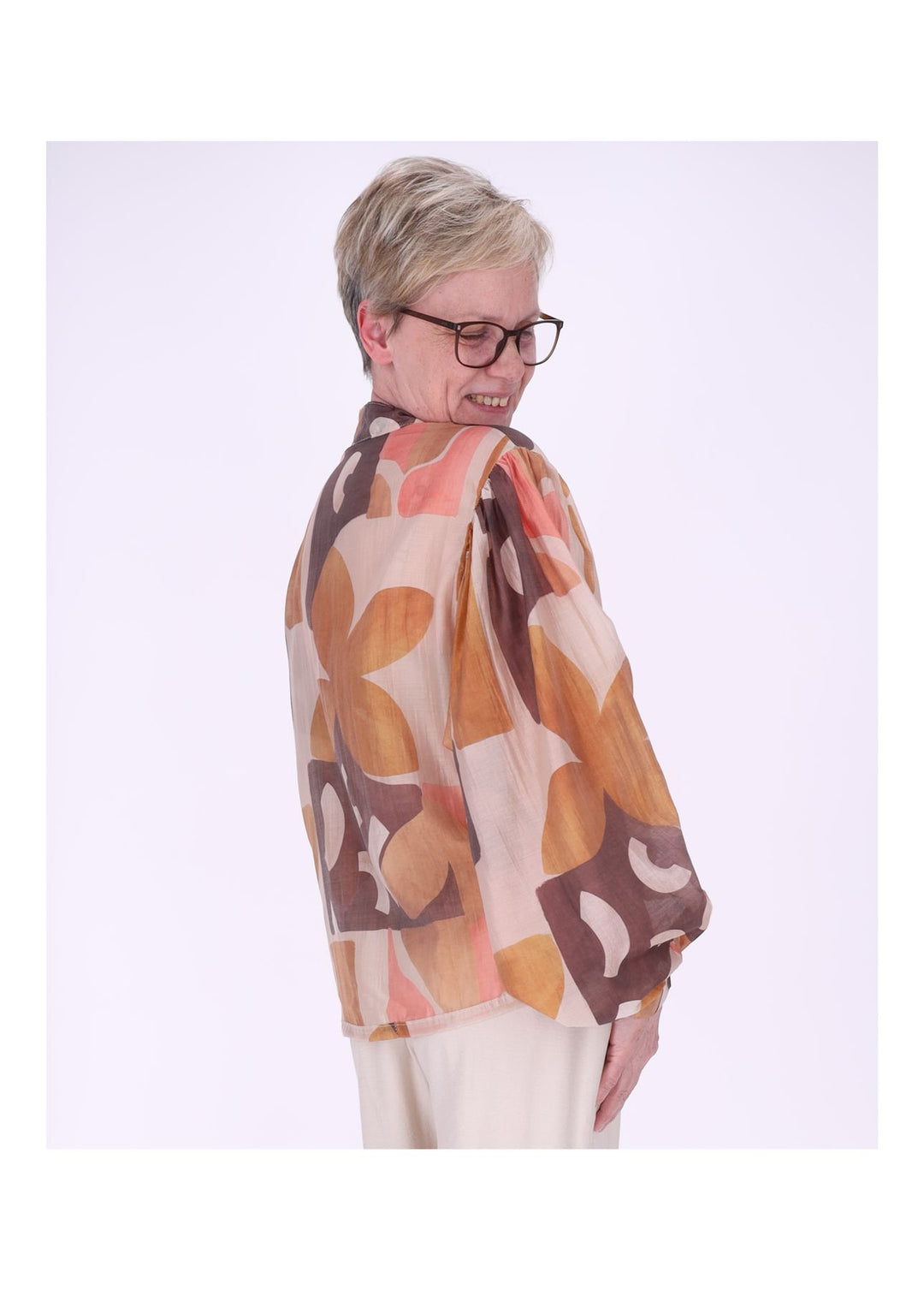Bluse Damen Langarm AOP grafisch