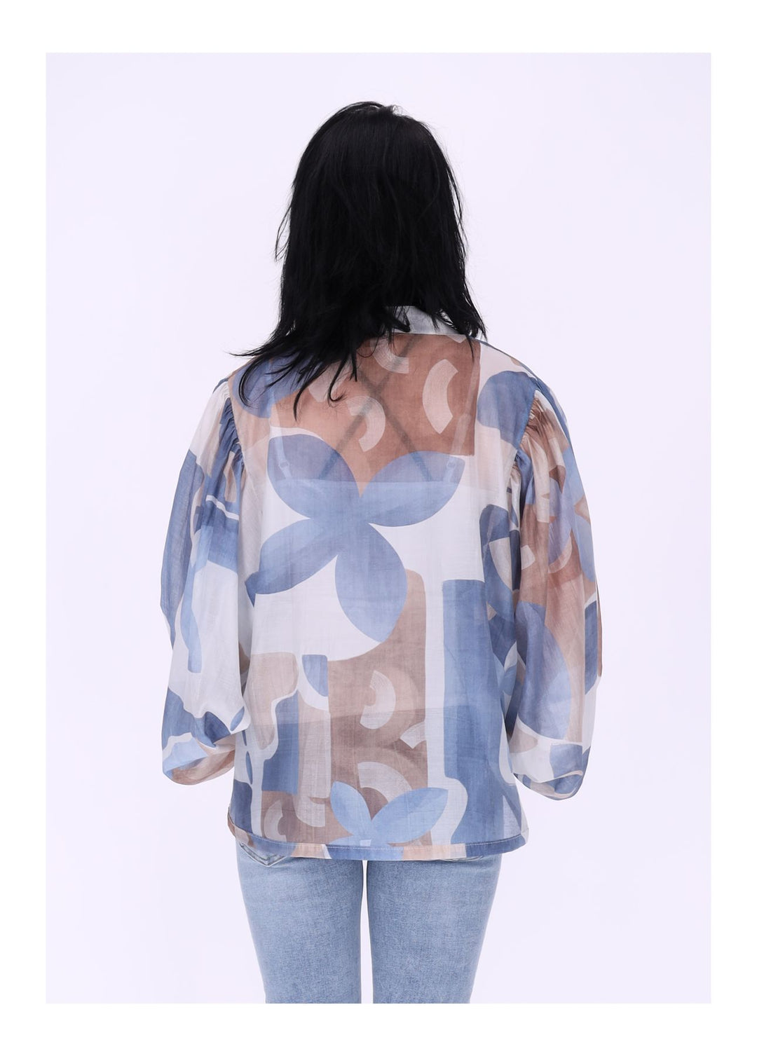 Bluse Damen Langarm AOP grafisch