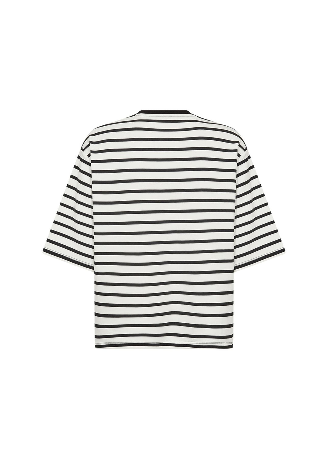 T-Shirt Damen Streifenmuster Bestickt