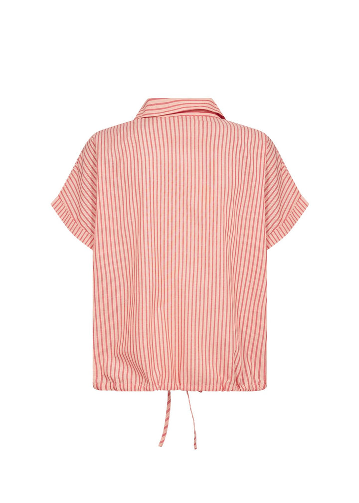 Bluse Damen Streifenmuster Bindebändchen