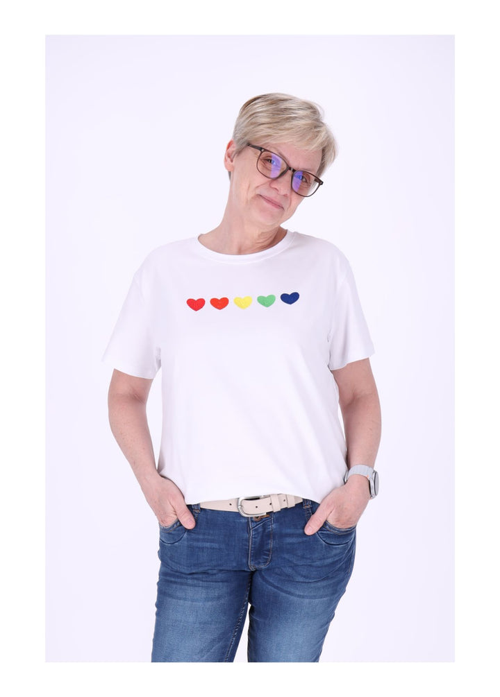 T-Shirt Damen Mixed Print