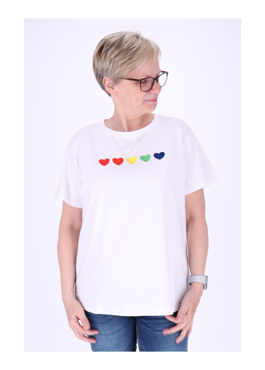 T-Shirt Damen Mixed Print
