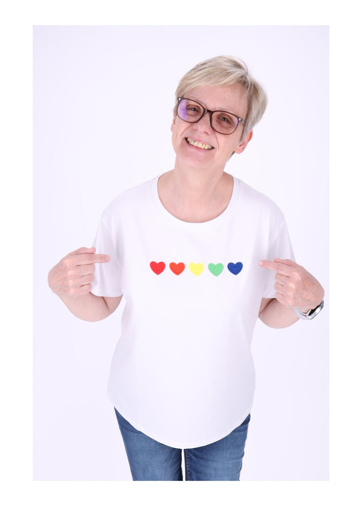 T-Shirt Damen Mixed Print