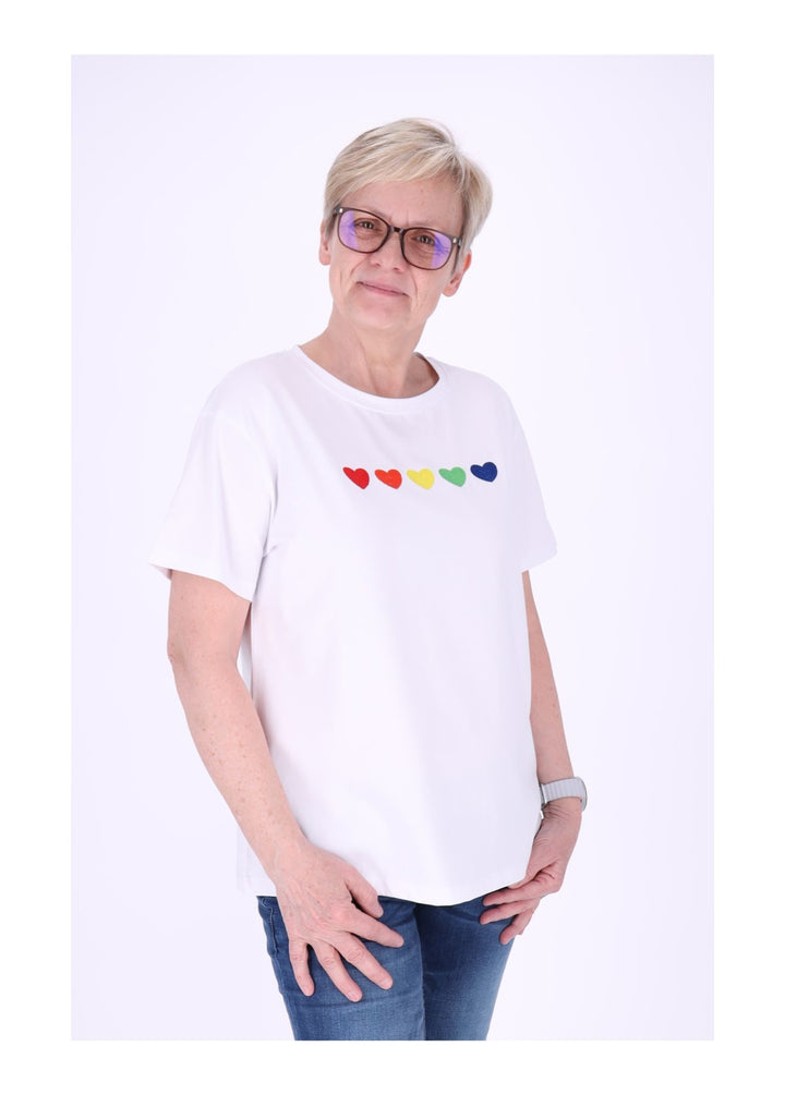 T-Shirt Damen Mixed Print