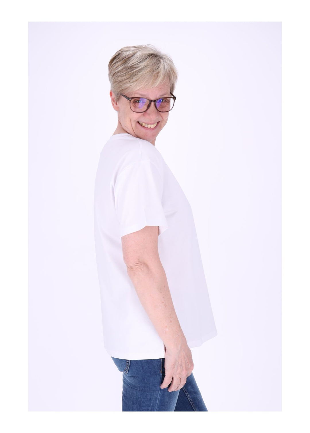 T-Shirt Damen Mixed Print