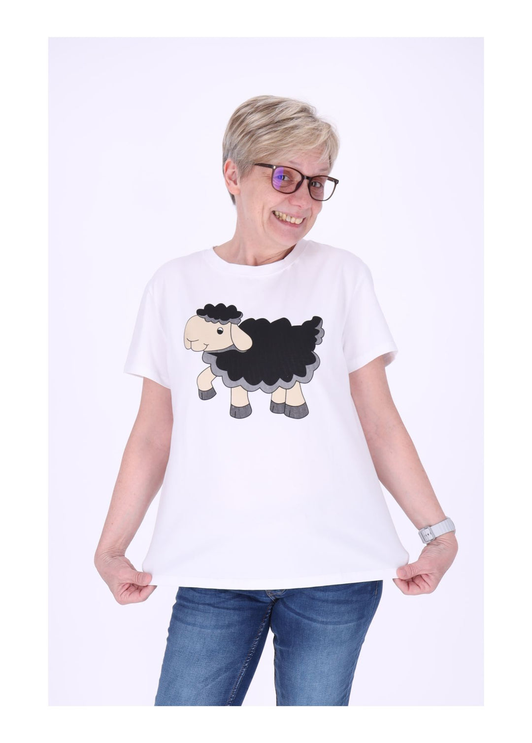 T-Shirt Damen Mixed Print