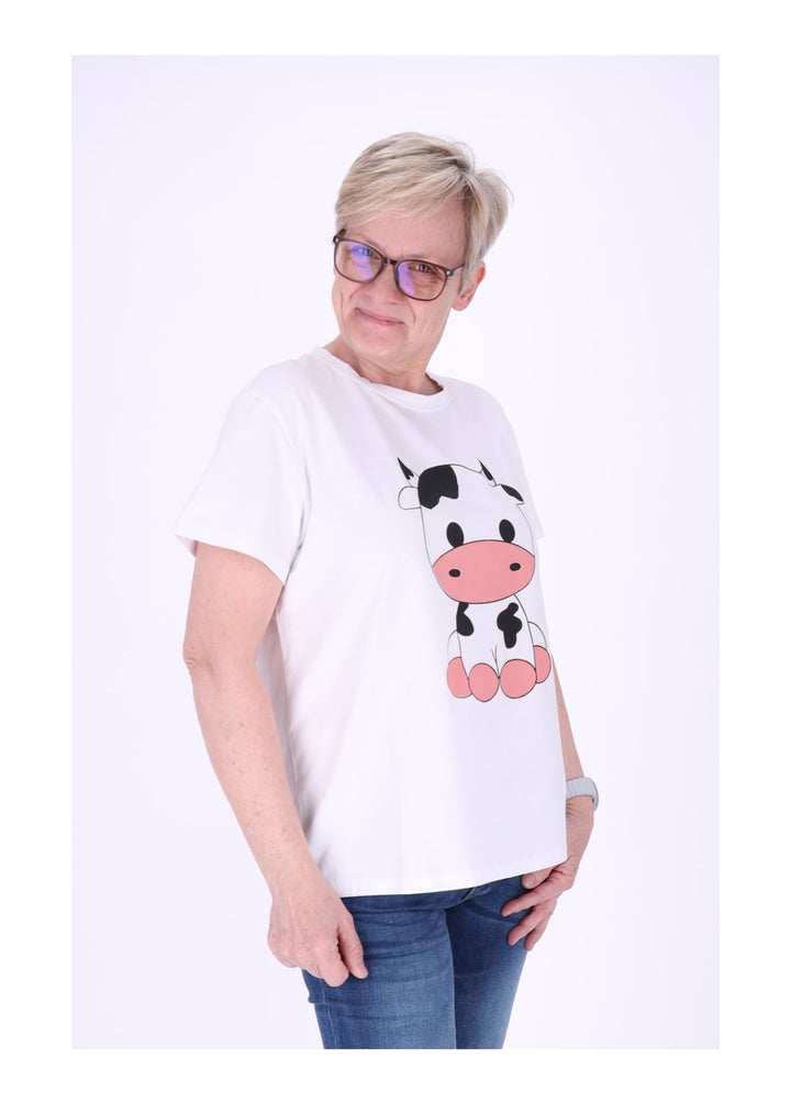 T-Shirt Damen Mixed Print