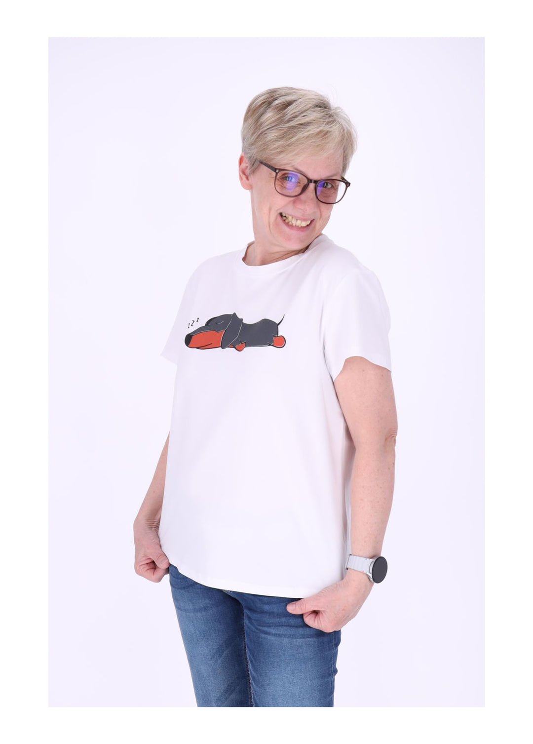 T-Shirt Damen Mixed Print