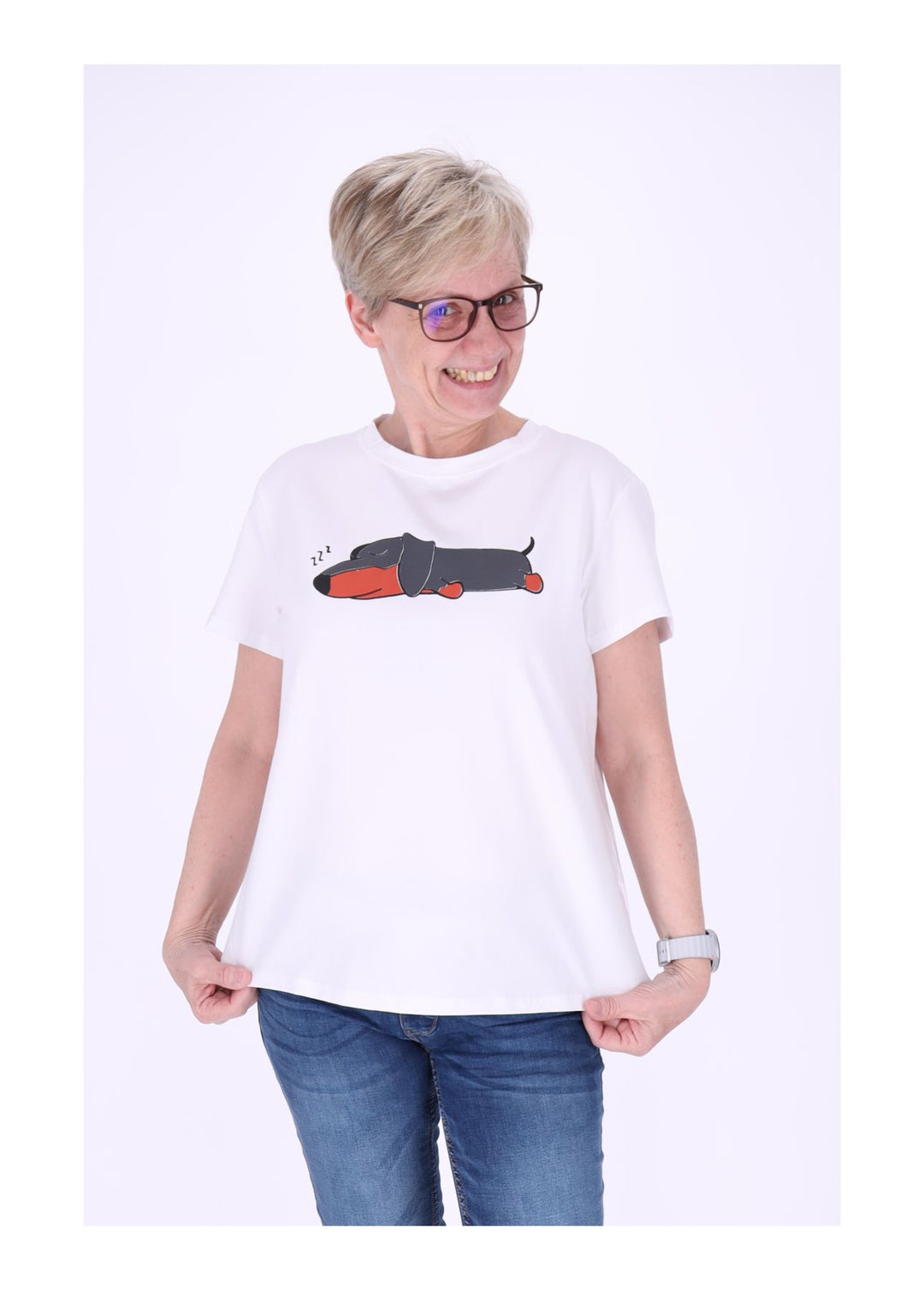 T-Shirt Damen Mixed Print