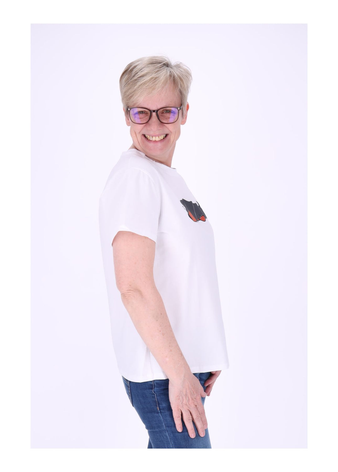 T-Shirt Damen Mixed Print