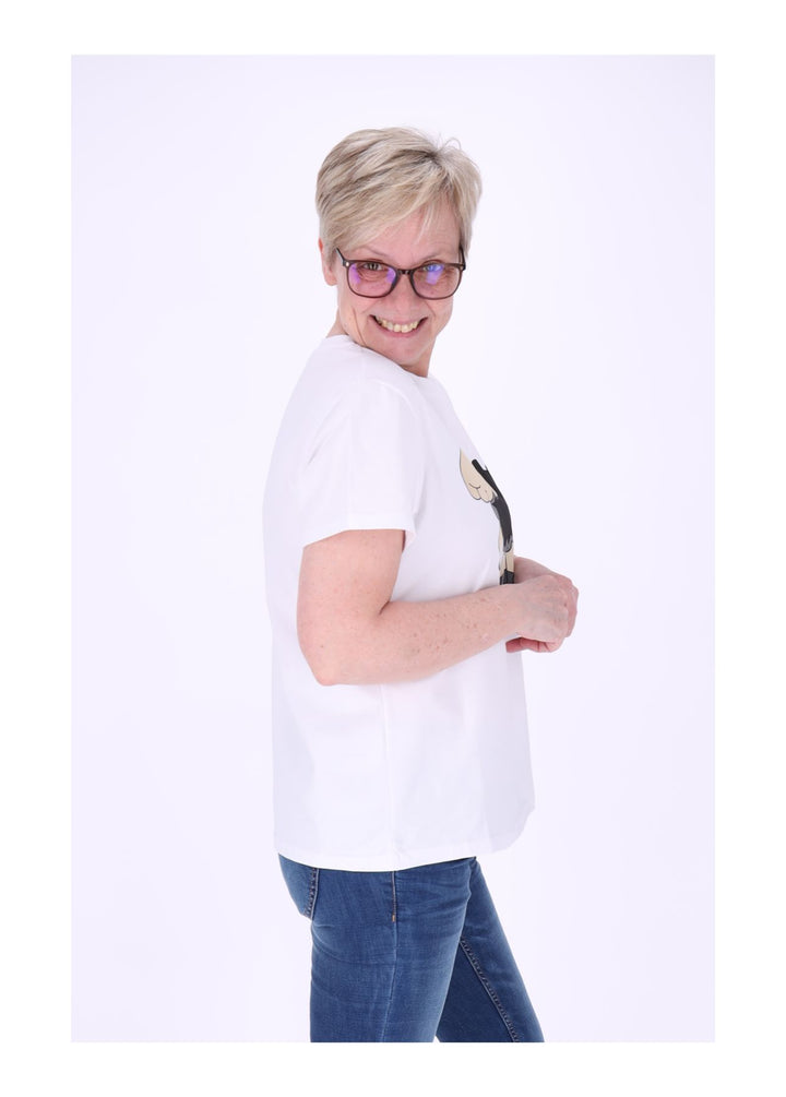 T-Shirt Damen Mixed Print