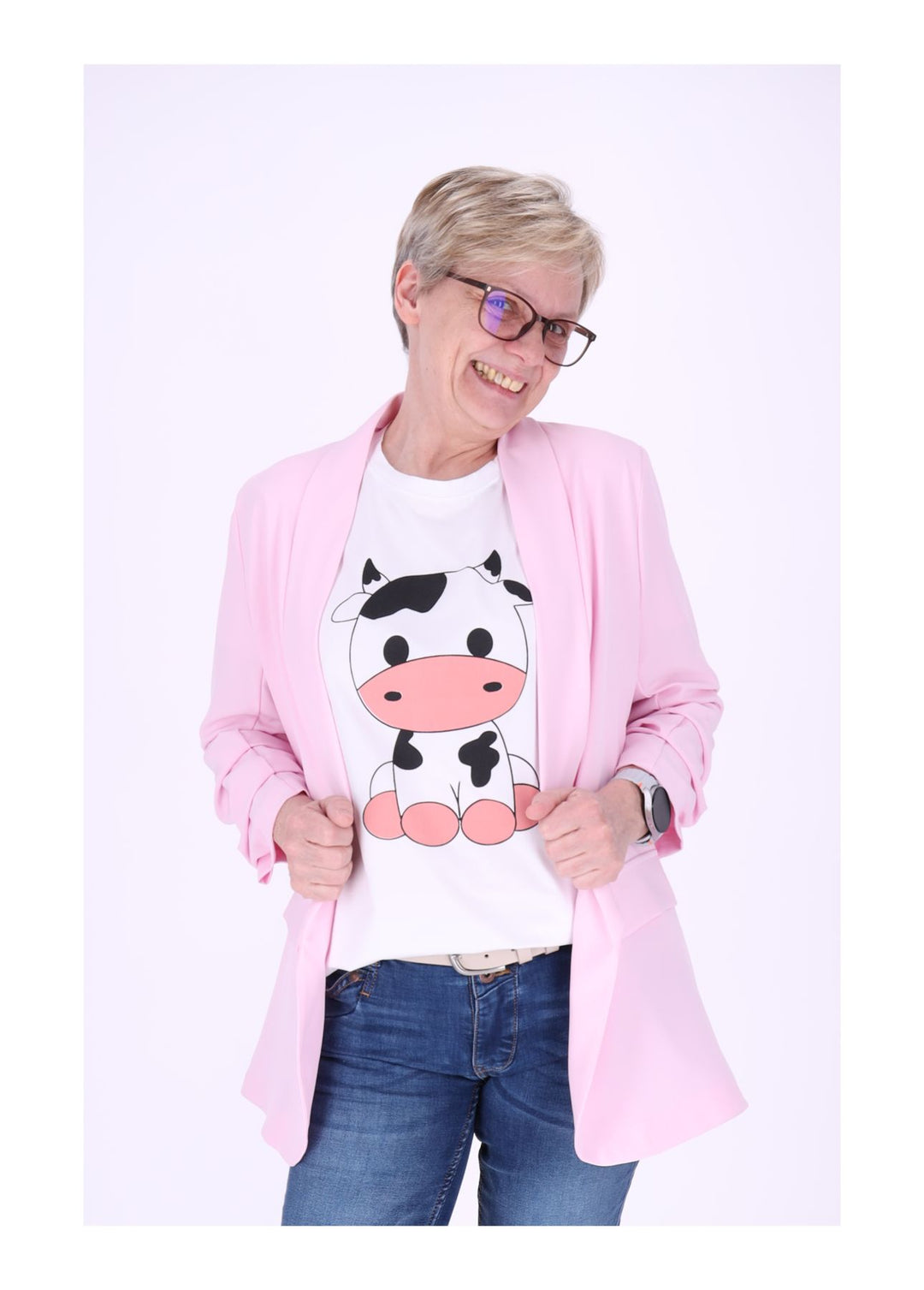 T-Shirt Damen Mixed Print
