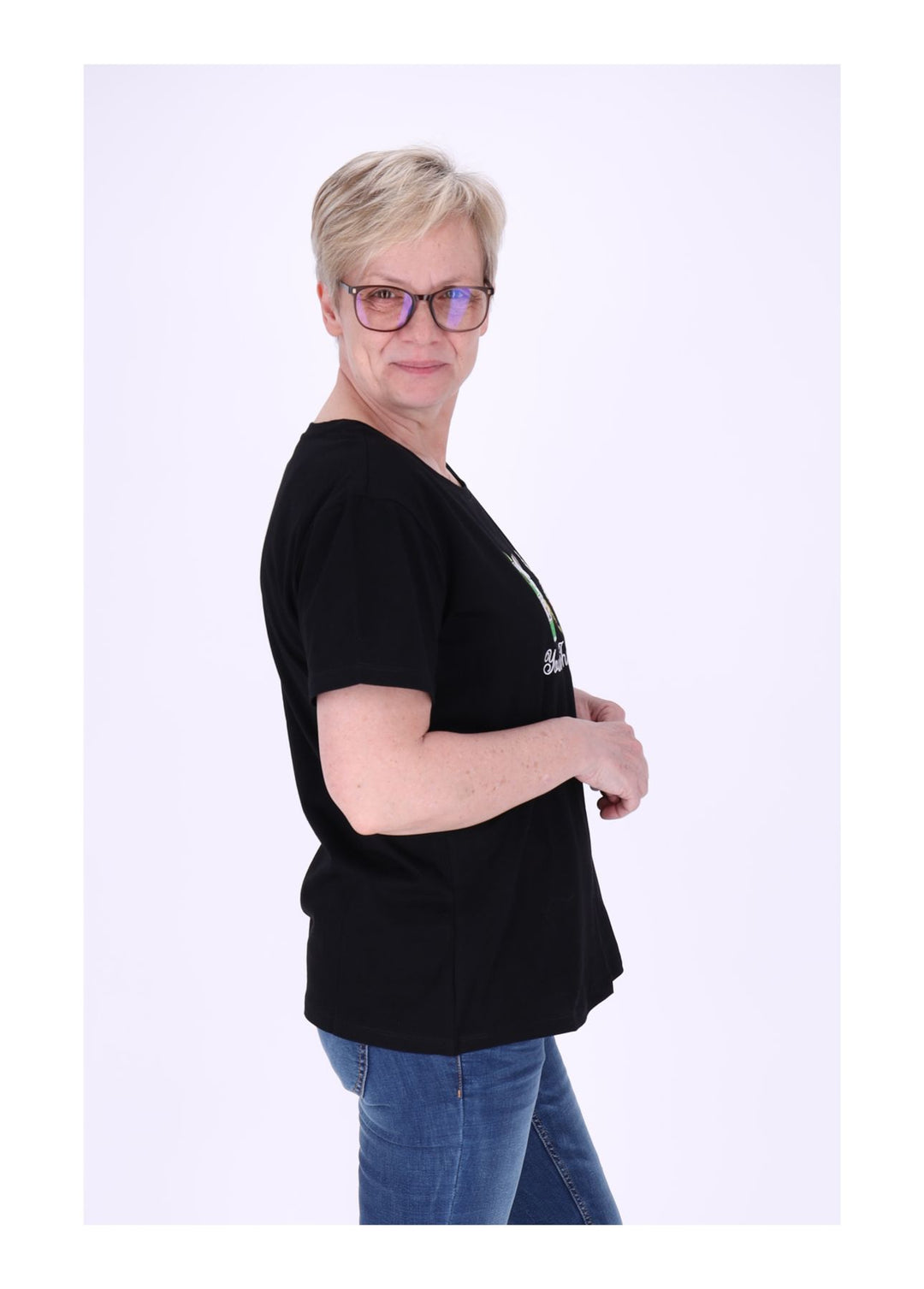 T-Shirt Damen Mixed Print