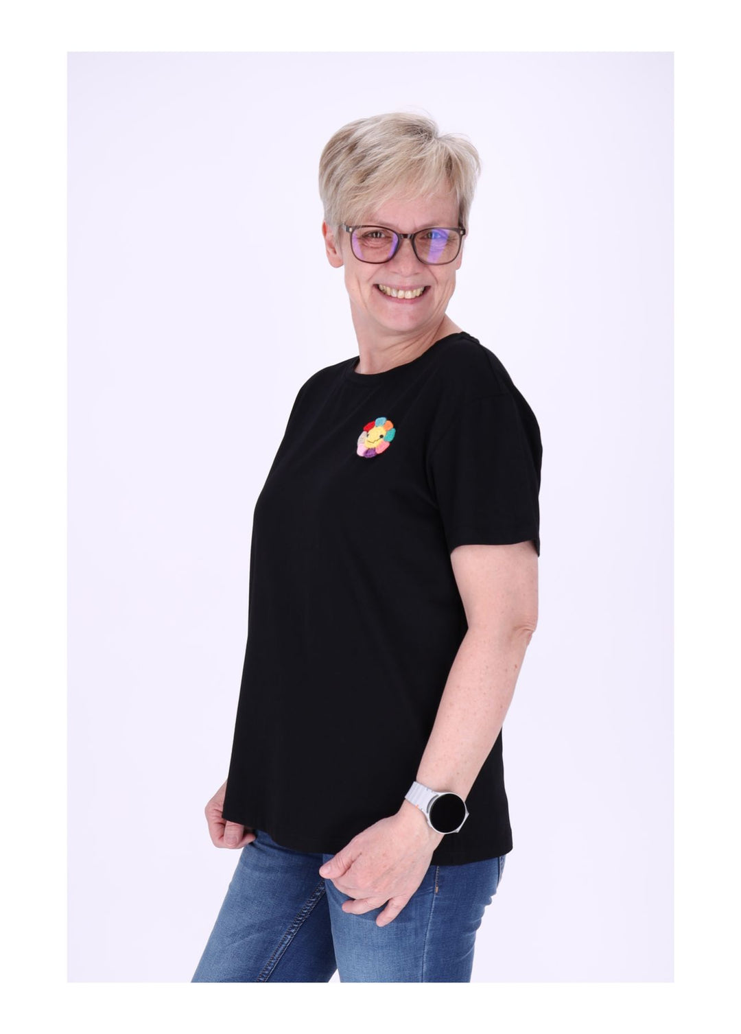 T-Shirt Damen Mixed Print