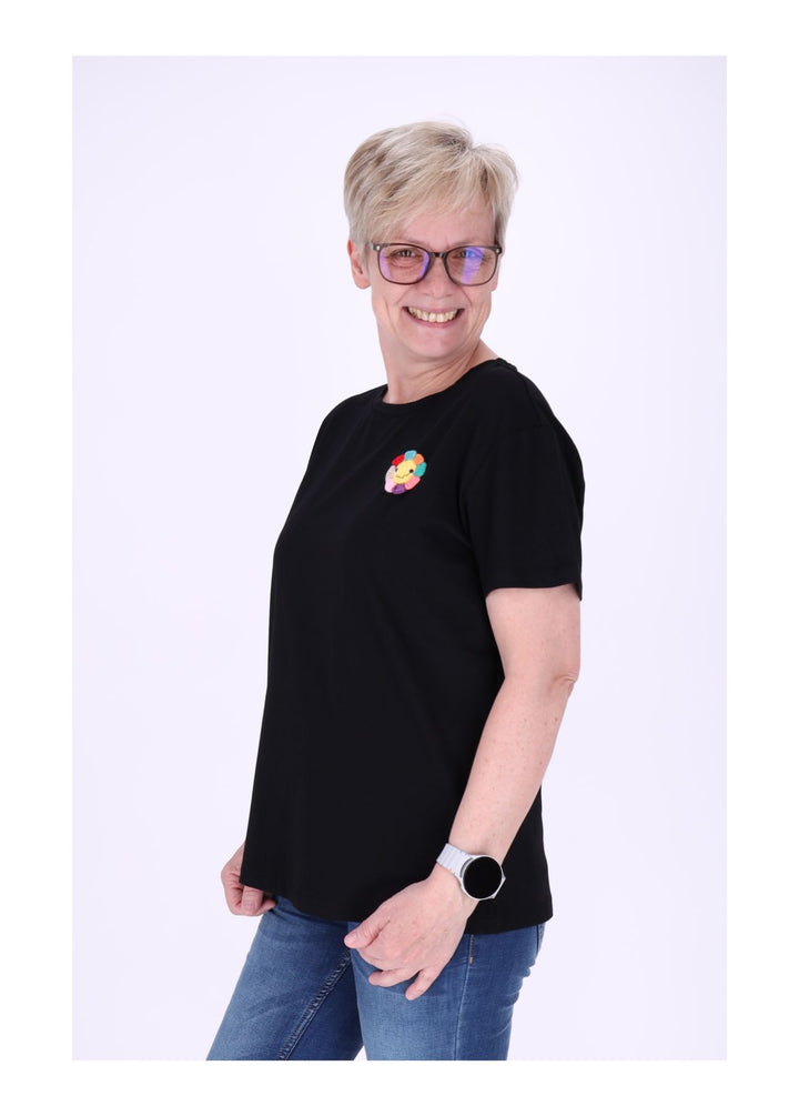 T-Shirt Damen Mixed Print