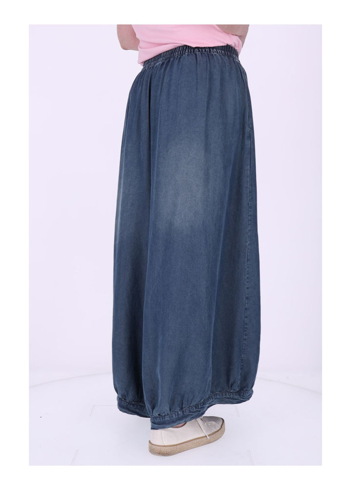Jeans Damen 7/8 Culotte Stickerei