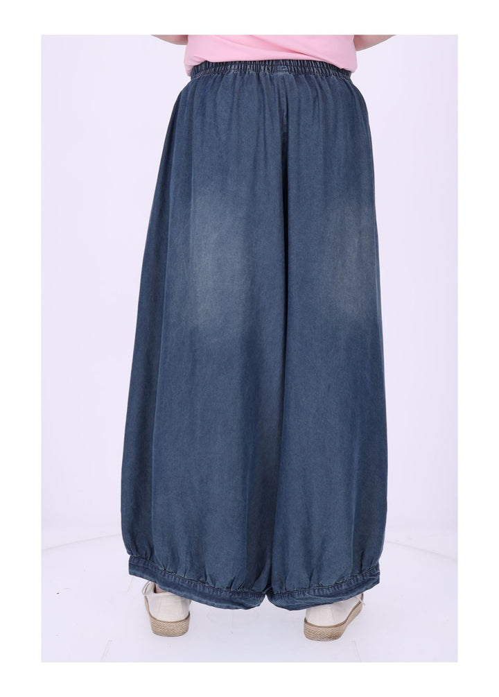Jeans Damen 7/8 Culotte Stickerei