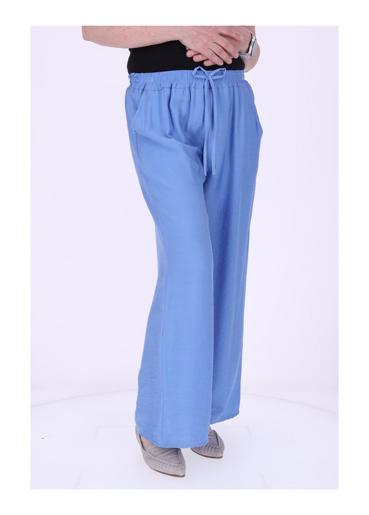 Hose Damen Viskose Gummizug weites Bein