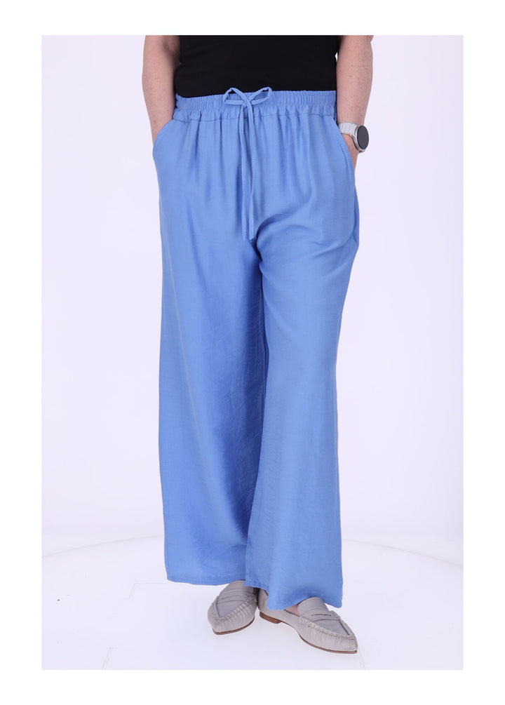 Hose Damen Viskose Gummizug weites Bein