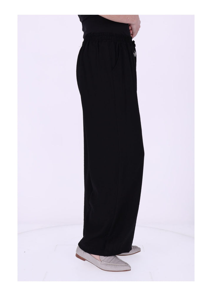 Hose Damen Viskose Gummizug weites Bein