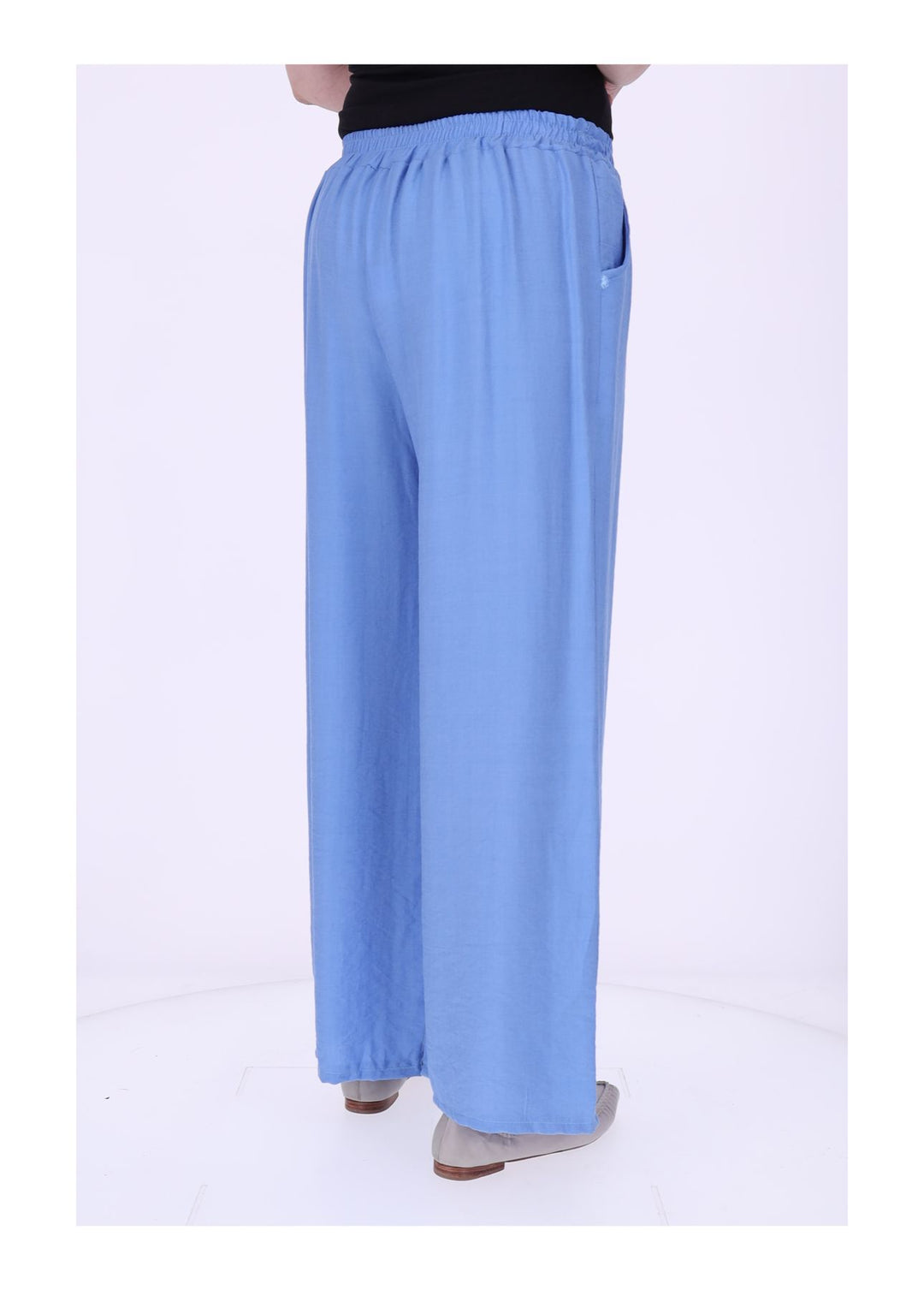 Hose Damen Viskose Gummizug weites Bein