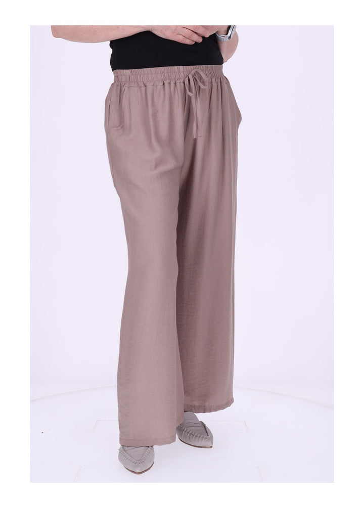 Hose Damen Viskose Gummizug weites Bein