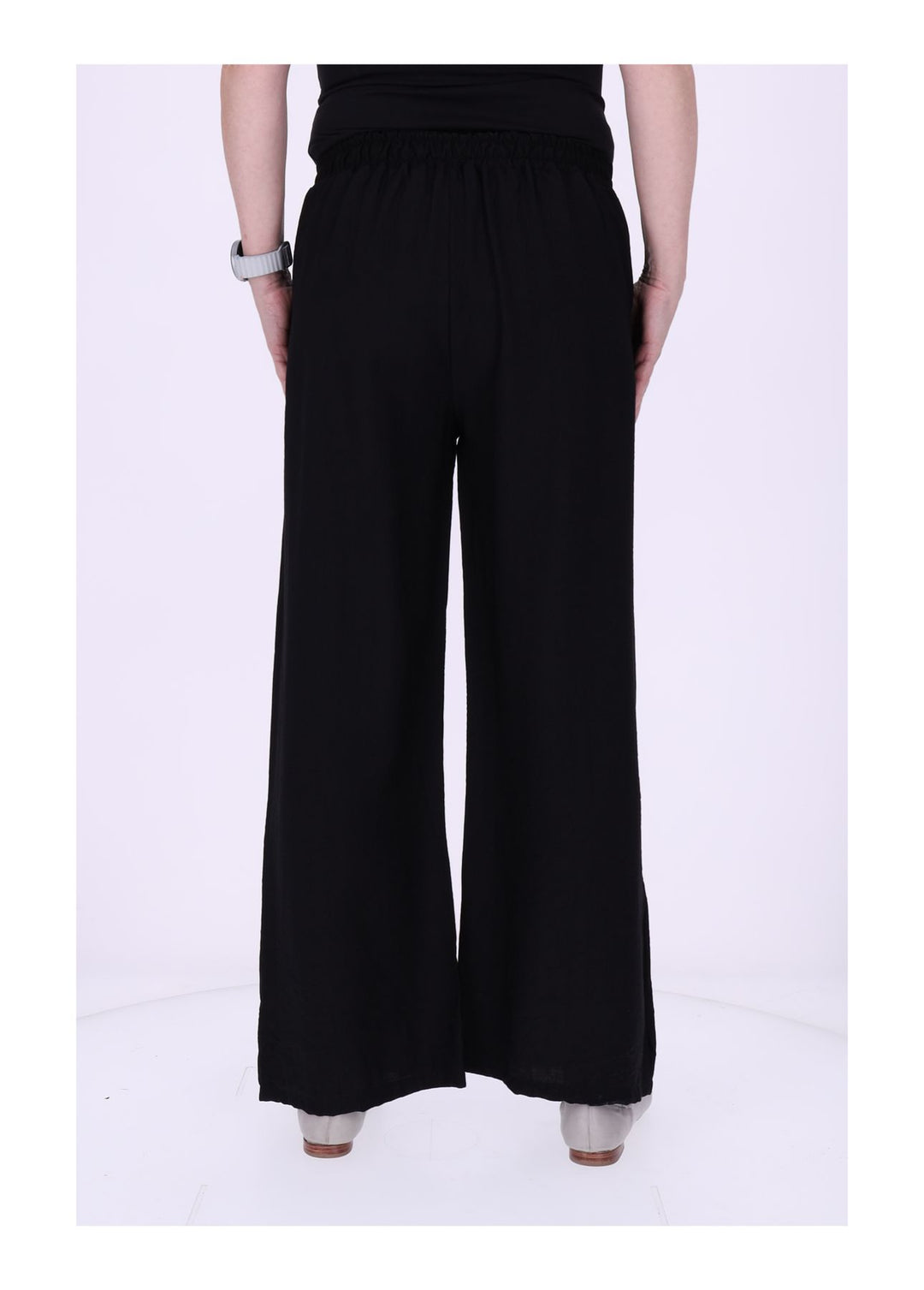 Hose Damen Viskose Gummizug weites Bein