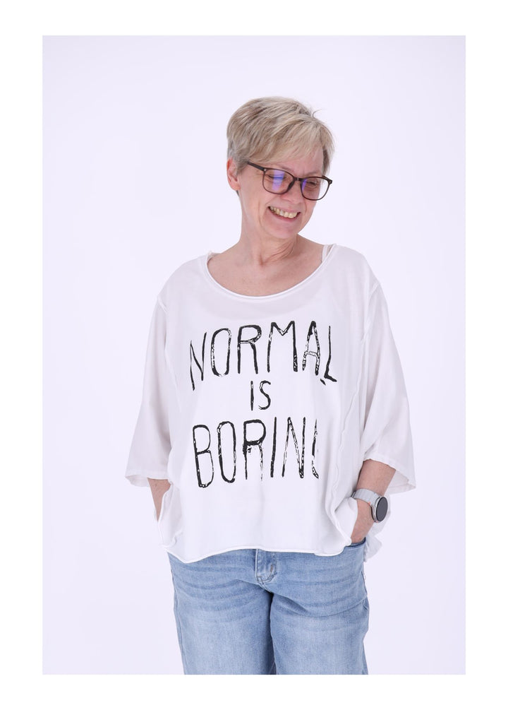 T-Shirt Damen Oversizes NORMAL IS BORING