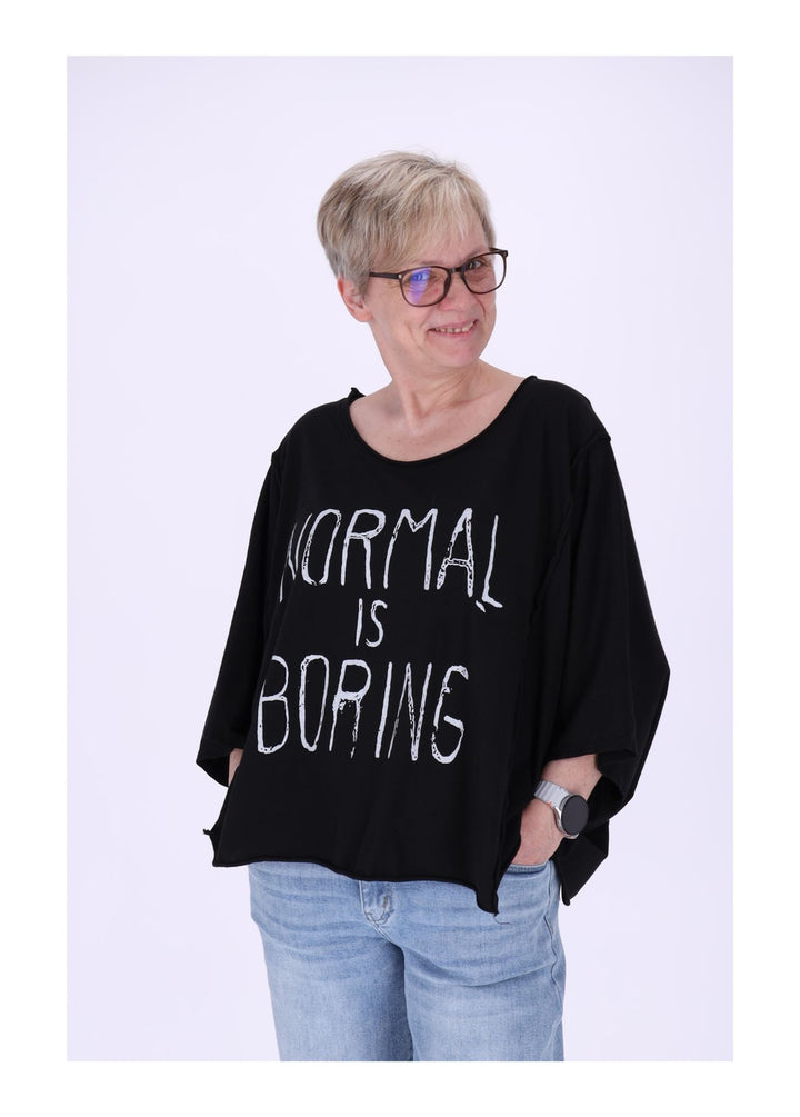 T-Shirt Damen Oversizes NORMAL IS BORING