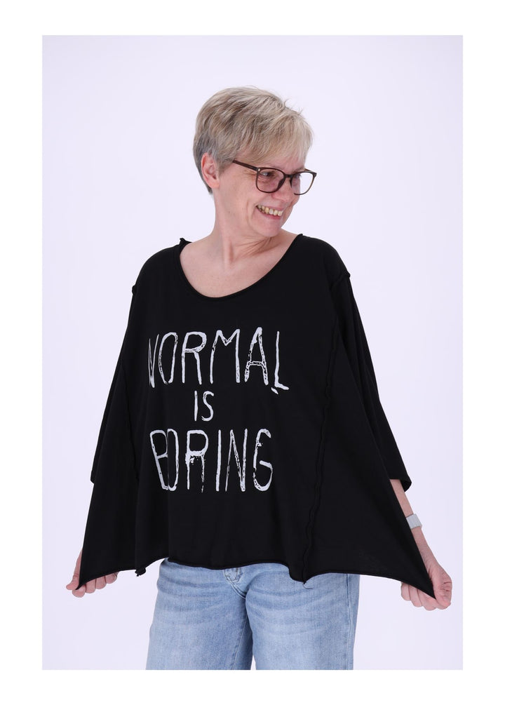T-Shirt Damen Oversizes NORMAL IS BORING